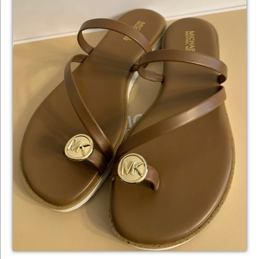 Brand New Michael Kors Letty Toe Ring Sandals - Picture 9 of 11
